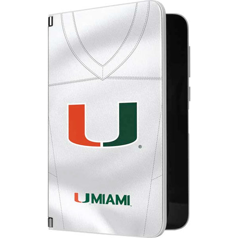 University of Miami White Jersey Surface Duo Skin