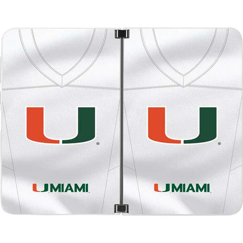 University of Miami White Jersey Surface Duo Skin