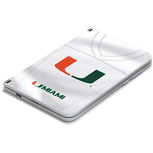 University of Miami White Jersey Surface Duo Skin