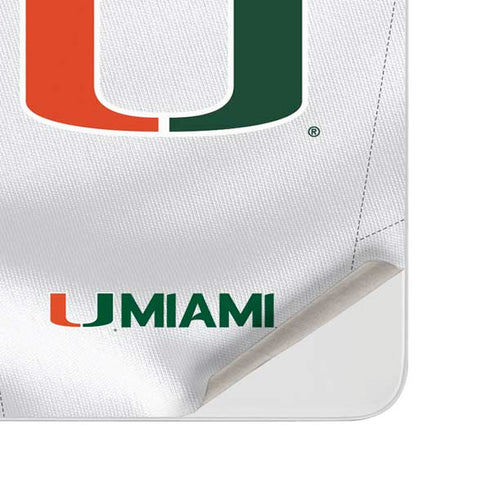 University of Miami White Jersey Surface Duo Skin