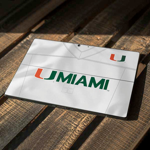 University of Miami White Jersey Surface Pro 7 Skin