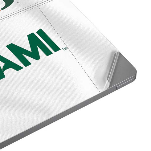 University of Miami White Jersey Universal Laptop 13in (10.6 x 7.6in) Skin