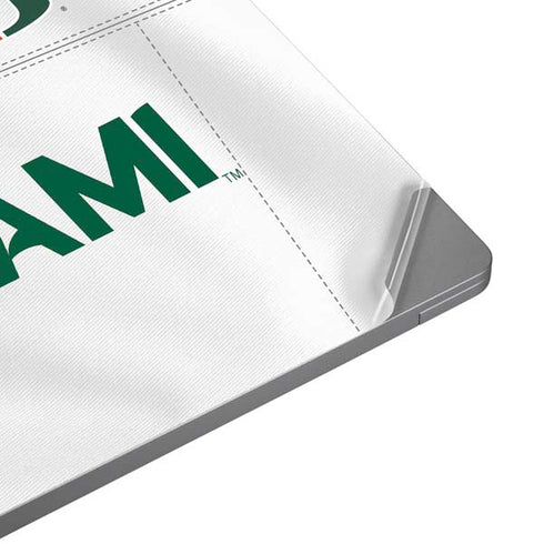 University of Miami White Jersey Universal Laptop 16in (13 x 9.4in) Skin