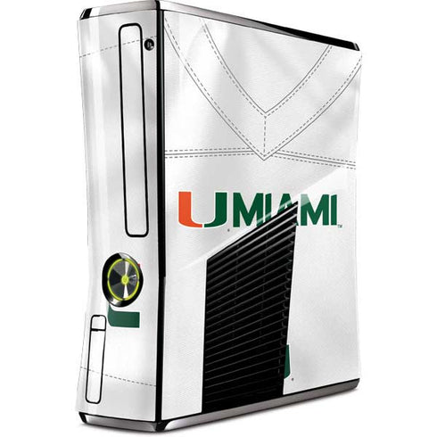 University of Miami White Jersey Xbox 360 Slim (2010) Skin