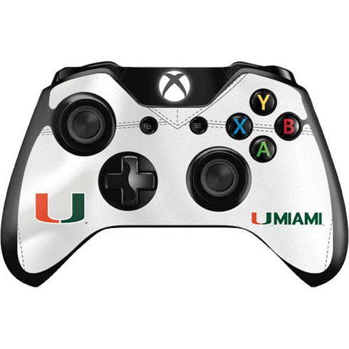 University of Miami White Jersey Xbox One Controller Skin