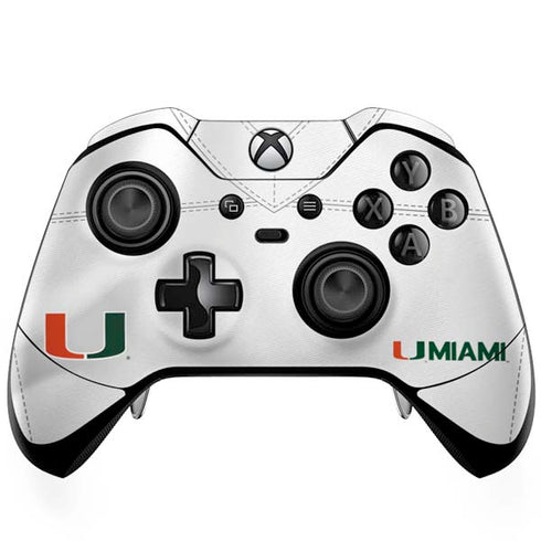 University of Miami White Jersey Xbox One Elite Controller Skin