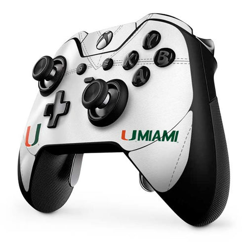 University of Miami White Jersey Xbox One Elite Controller Skin