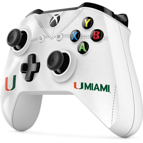 University of Miami White Jersey Xbox One S All-Digital Edition Bundle Skin