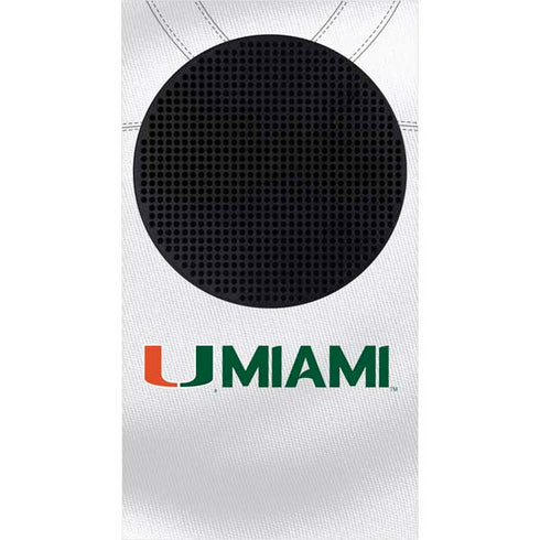 University of Miami White Jersey Xbox Series S Console Skin
