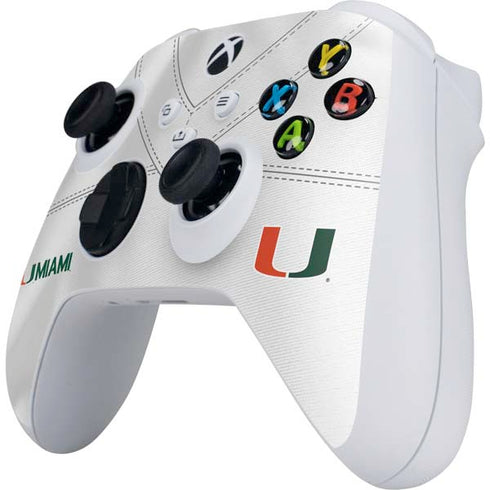 University of Miami White Jersey Xbox Series S Controller Skin