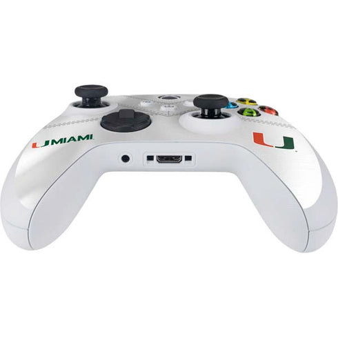 University of Miami White Jersey Xbox Series S Controller Skin