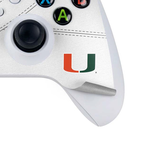 University of Miami White Jersey Xbox Series S Controller Skin