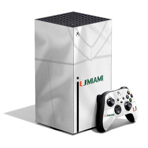 University of Miami White Jersey Xbox Series X Bundle Skin