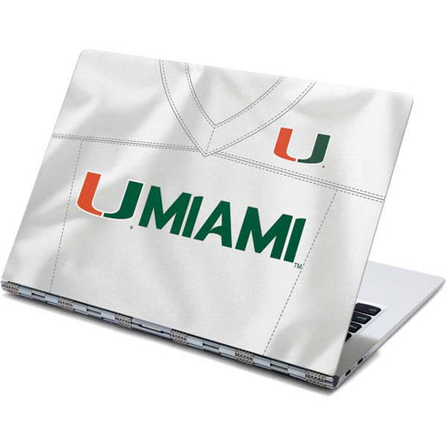 University of Miami White Jersey Yoga 910 2-in-1 14in Touch-Screen Skin