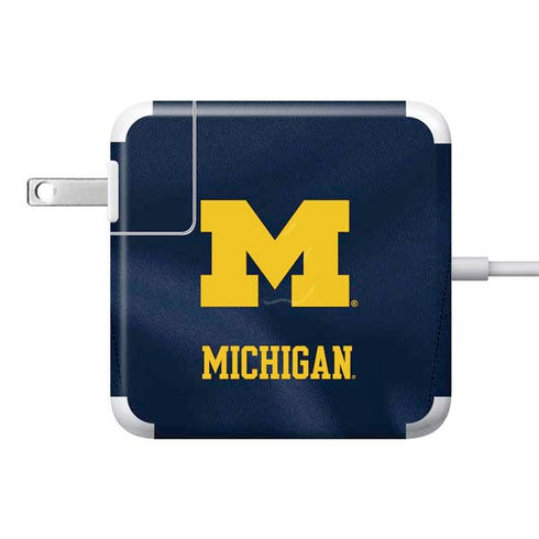 University of Michigan Blue Jersey 85W Power Adapter (15 and 17 inch MacBook Pro Charger) Skin