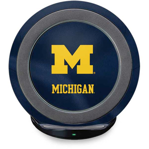 University of Michigan Blue Jersey Fast Charge Wireless Charging Stand Skin