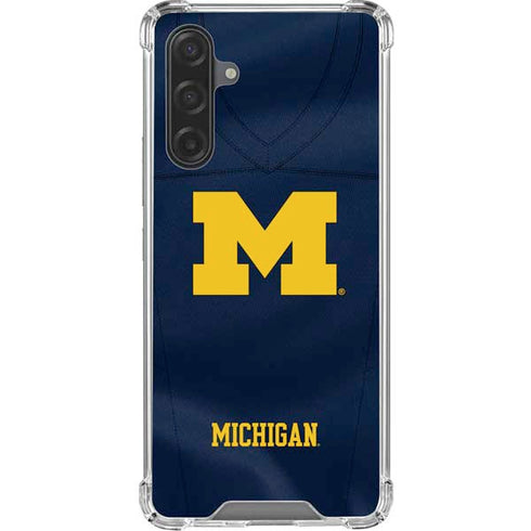 University of Michigan Blue Jersey Galaxy A17 Clear Case