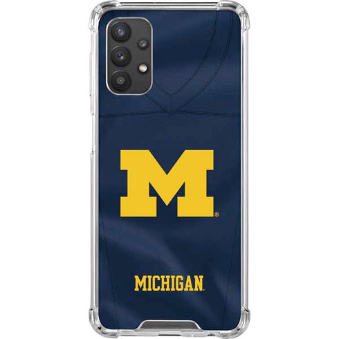 University of Michigan Blue Jersey Galaxy A32 5G Clear Case