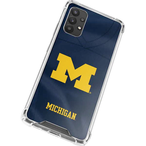 University of Michigan Blue Jersey Galaxy A32 5G Clear Case