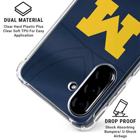 University of Michigan Blue Jersey Galaxy A36 5G Clear Case
