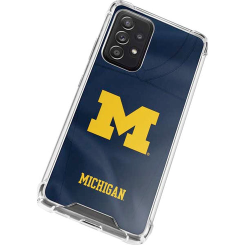 University of Michigan Blue Jersey Galaxy A52 5G Clear Case