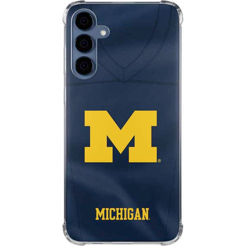 University of Michigan Blue Jersey Galaxy A55 5G Clear Case