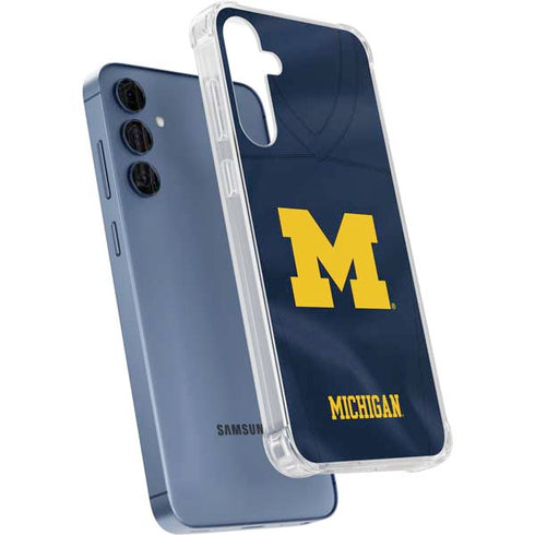 University of Michigan Blue Jersey Galaxy A55 5G Clear Case