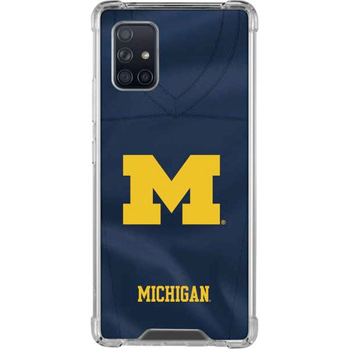 University of Michigan Blue Jersey Galaxy A71 5G Clear Case
