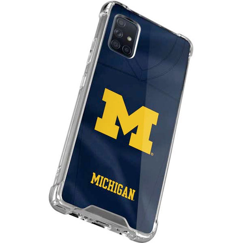 University of Michigan Blue Jersey Galaxy A71 5G Clear Case
