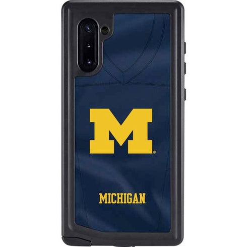 University of Michigan Blue Jersey Galaxy Note 10 Waterproof Case