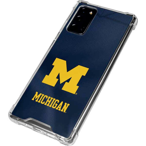 University of Michigan Blue Jersey Galaxy Note20 5G Clear Case