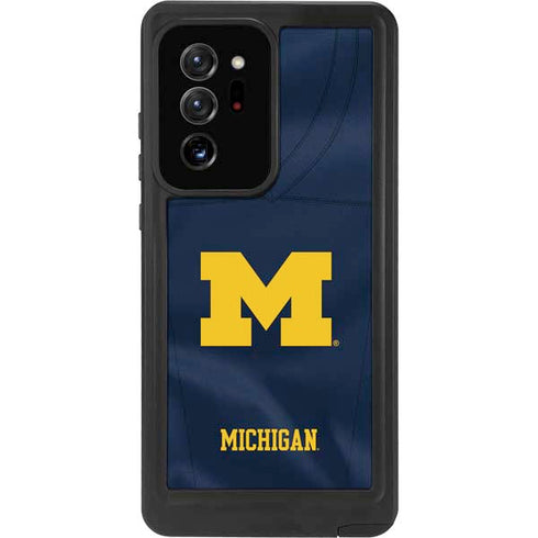 University of Michigan Blue Jersey Galaxy Note20 Ultra 5G Waterproof Case