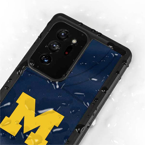 University of Michigan Blue Jersey Galaxy Note20 Ultra 5G Waterproof Case
