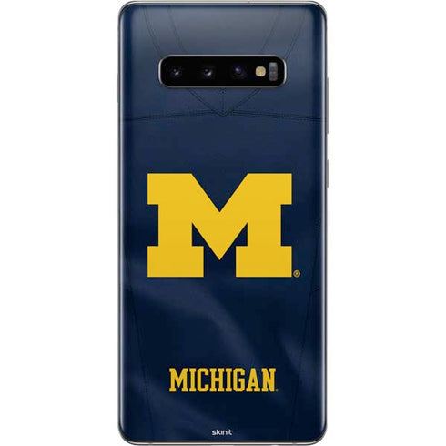University of Michigan Blue Jersey Galaxy S10 Plus Skin