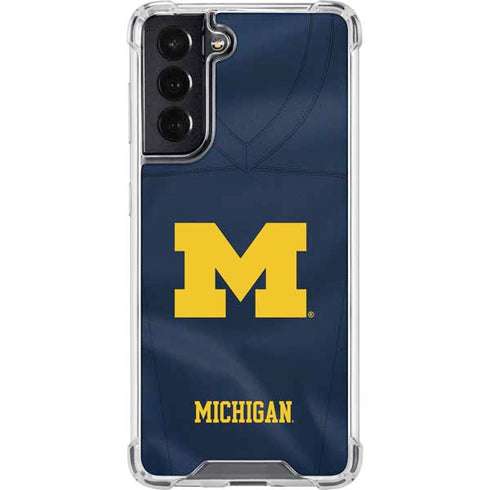 University of Michigan Blue Jersey Galaxy S22 Clear Case