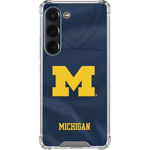University of Michigan Blue Jersey Galaxy S23 Clear Case