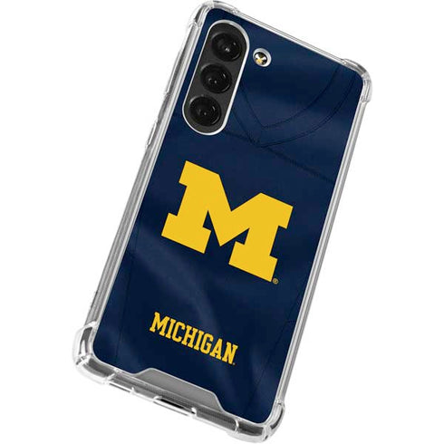 University of Michigan Blue Jersey Galaxy S23 Clear Case
