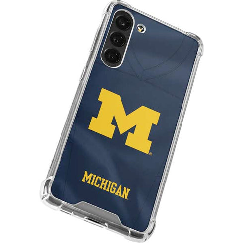 University of Michigan Blue Jersey Galaxy S23 FE Clear Case