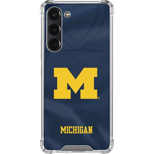 University of Michigan Blue Jersey Galaxy S23 Plus Clear Case