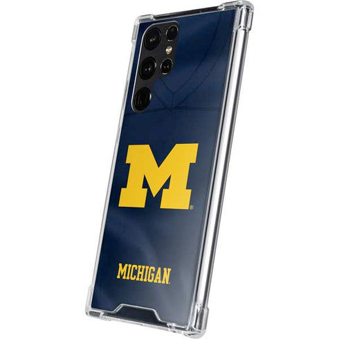 University of Michigan Blue Jersey Galaxy S23 Ultra Clear Case