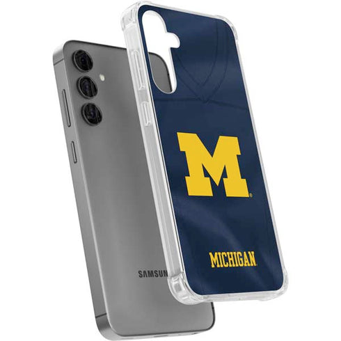 University of Michigan Blue Jersey Galaxy S24 Plus Clear Case