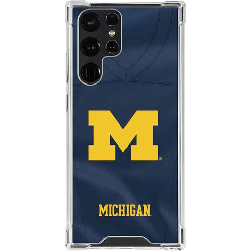 University of Michigan Blue Jersey Galaxy S24 Ultra Clear Case