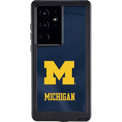 University of Michigan Blue Jersey Galaxy S24 Ultra Waterproof Case