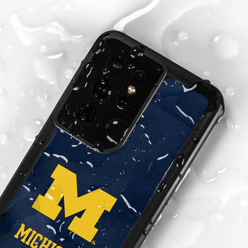 University of Michigan Blue Jersey Galaxy S24 Ultra Waterproof Case