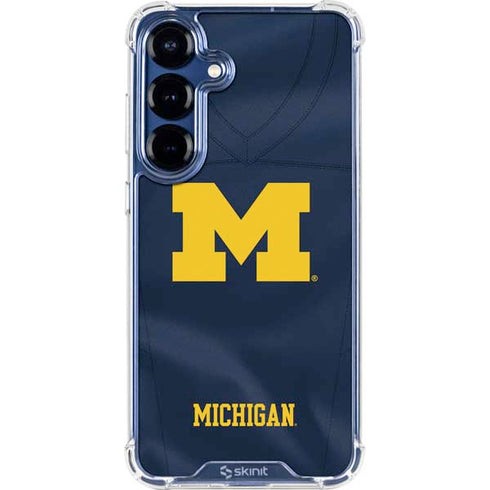 University of Michigan Blue Jersey Galaxy S25 Plus Clear Case