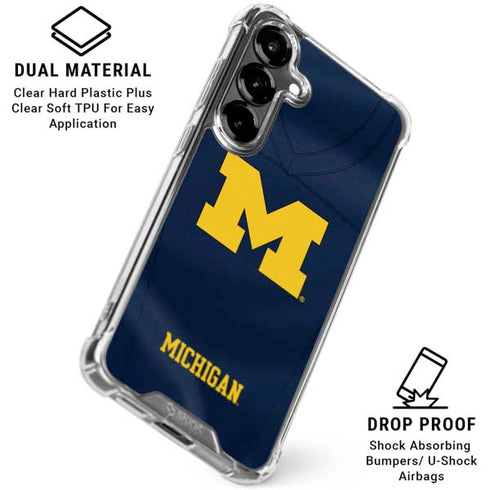University of Michigan Blue Jersey Galaxy S26 Clear Case