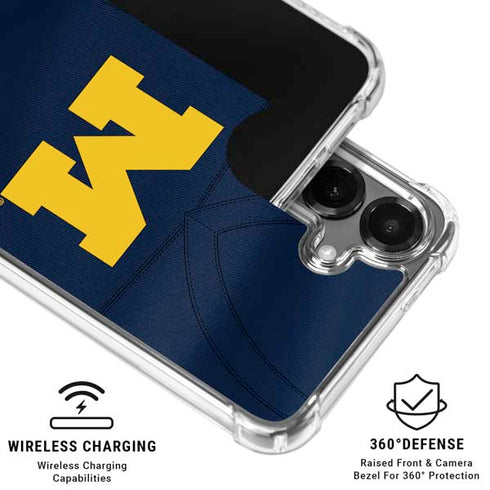 University of Michigan Blue Jersey Galaxy S26 Plus Clear Case