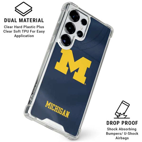 University of Michigan Blue Jersey Galaxy S26 Ultra Clear Case
