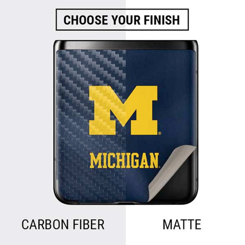 University of Michigan Blue Jersey Galaxy Z Flip Skin