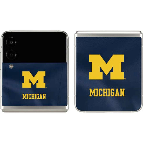University of Michigan Blue Jersey Galaxy Z Flip3 5G Skin
